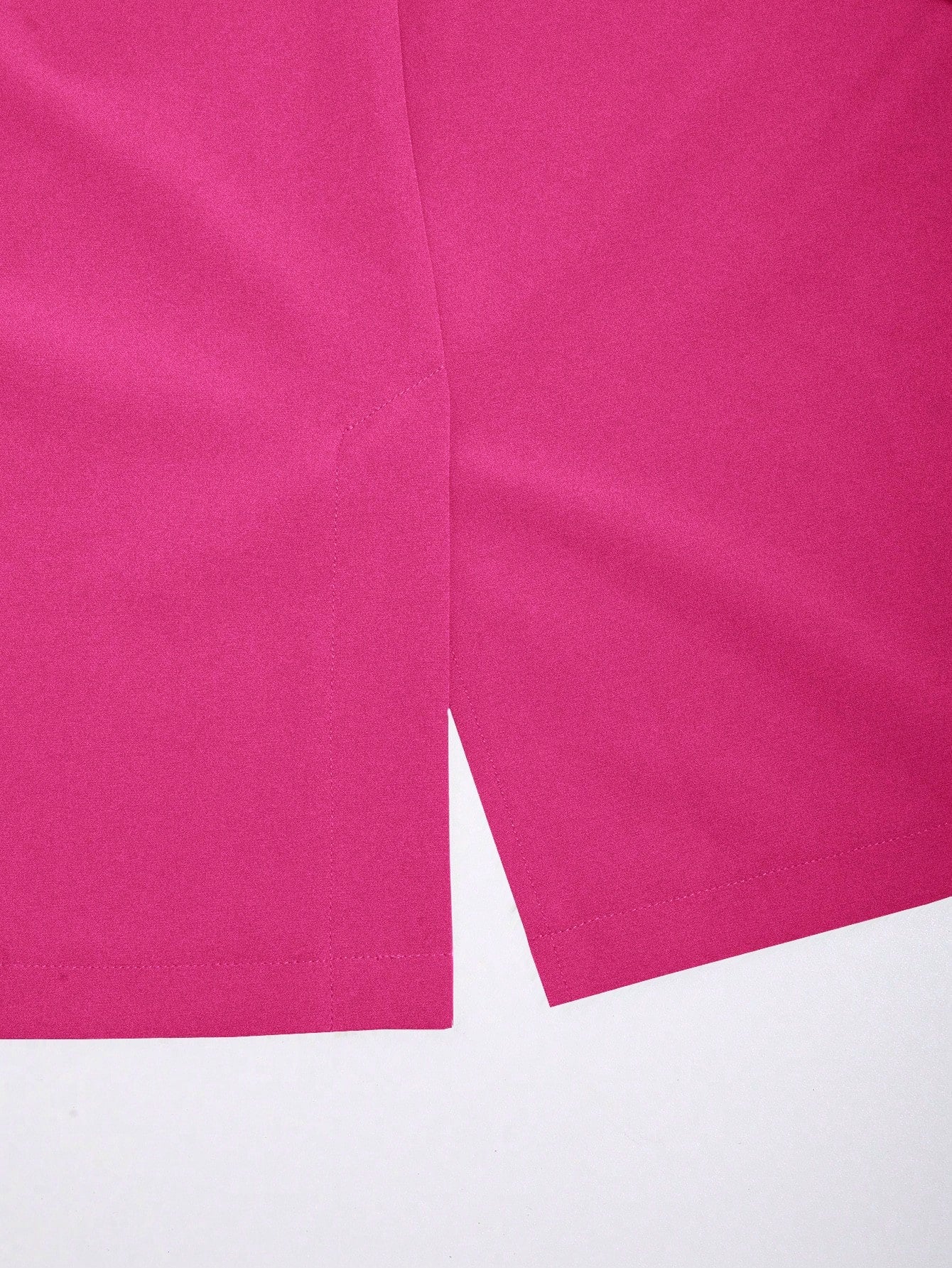 SHEIN Raffinéa Lapel Neck Roll Tab Sleeve Open Front Blazer Hot Pink