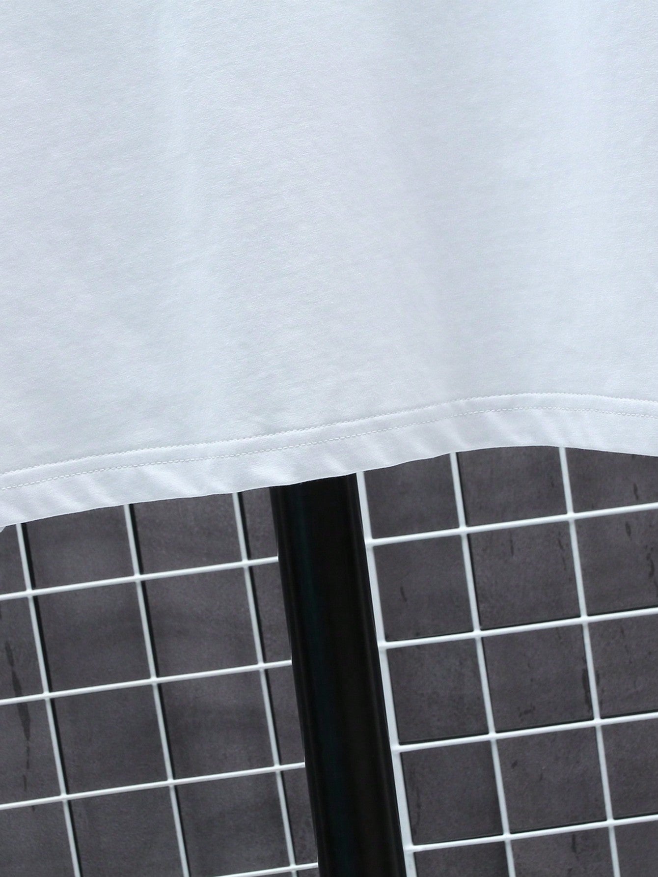 Manfinity Homme Men's Solid Color Round Neck Short Sleeve T-Shirt White