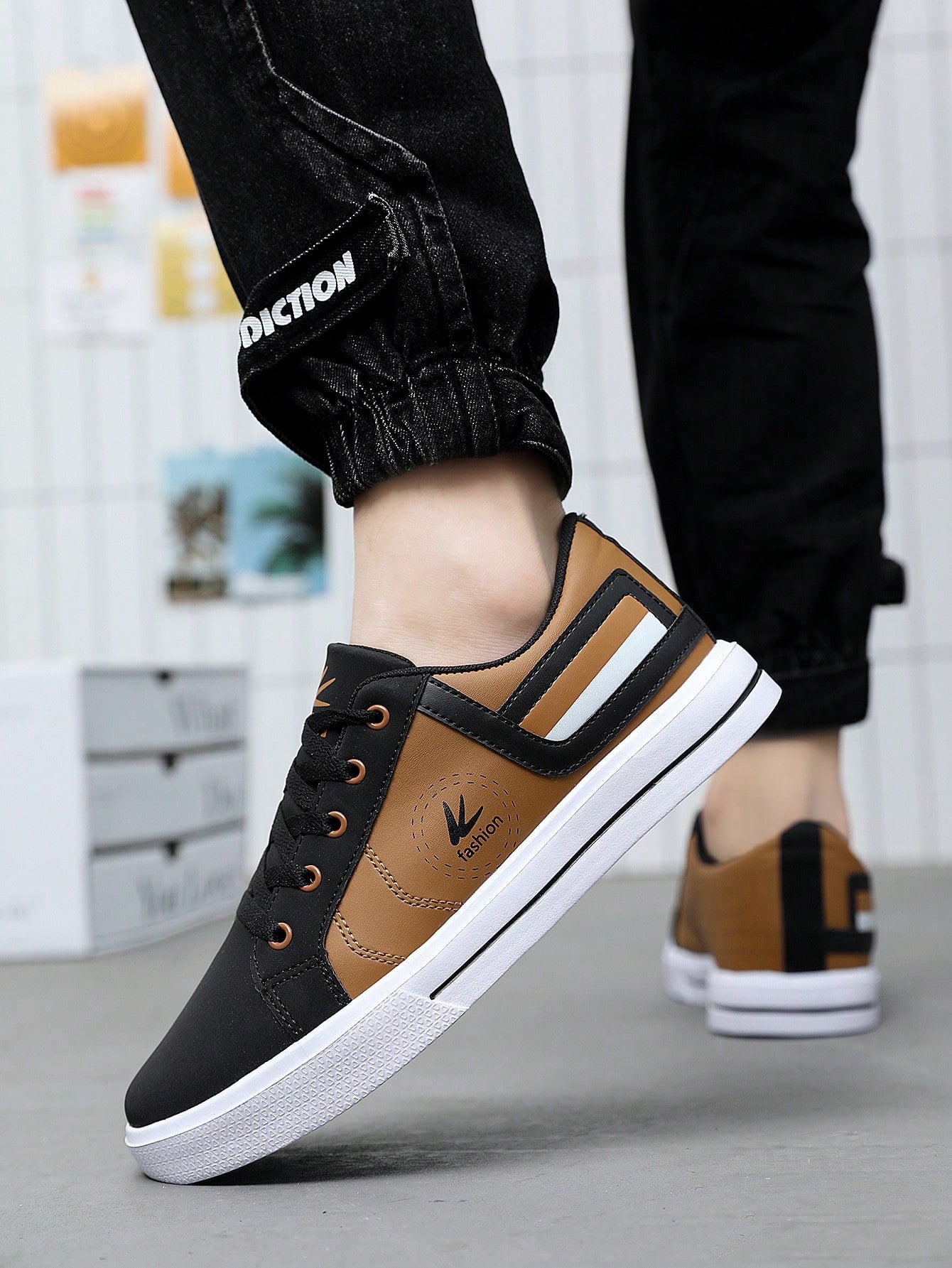 P PRESTIGEVIBE Men's Low-Top Casual Canvas Sneakers Skateboard Shoes, Daily Commute Fashion Multicolor Sports Shoes, Match Leggings Outdoor Walking & Running Yellow