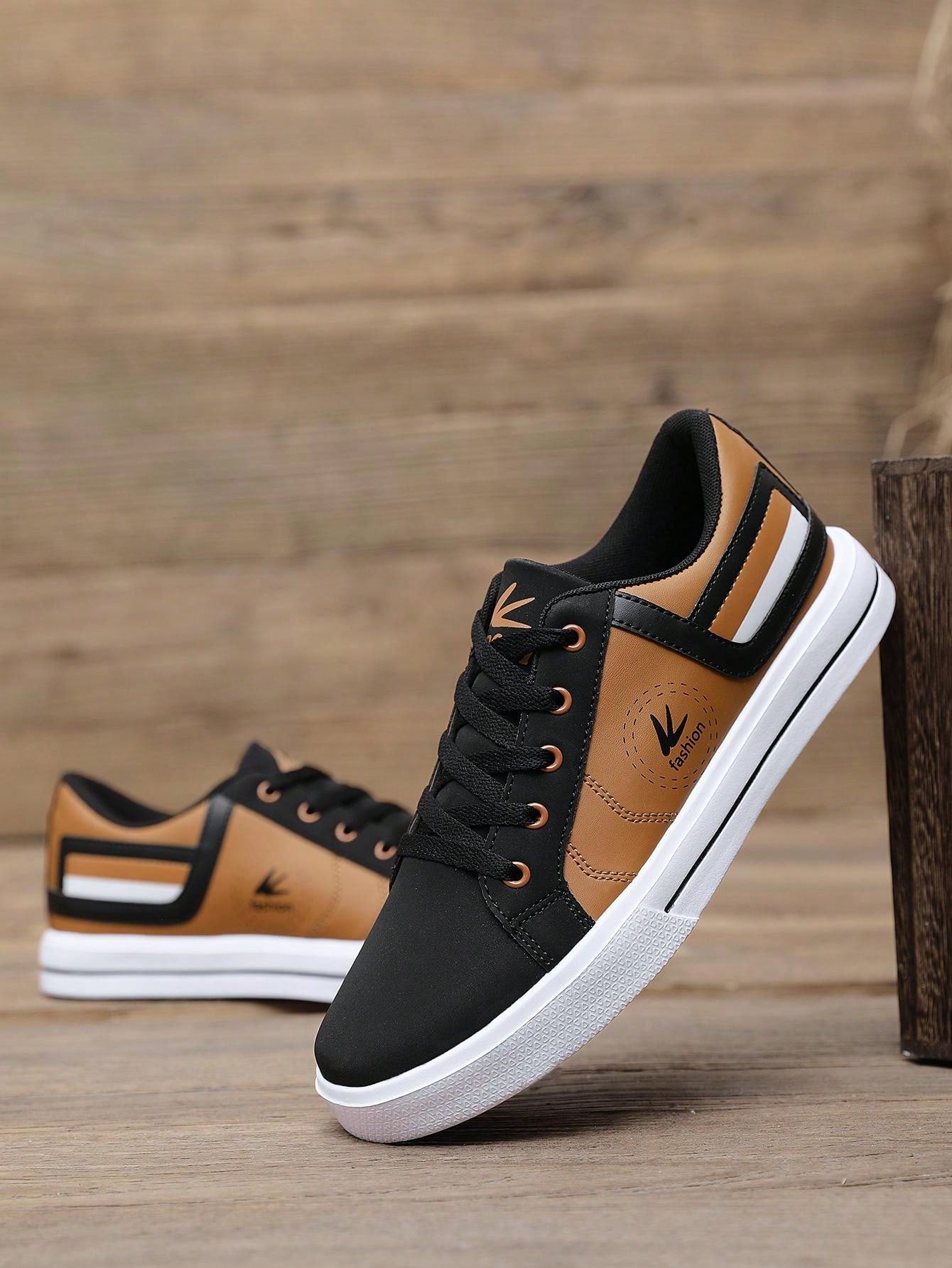 P PRESTIGEVIBE Men's Low-Top Casual Canvas Sneakers Skateboard Shoes, Daily Commute Fashion Multicolor Sports Shoes, Match Leggings Outdoor Walking & Running Yellow