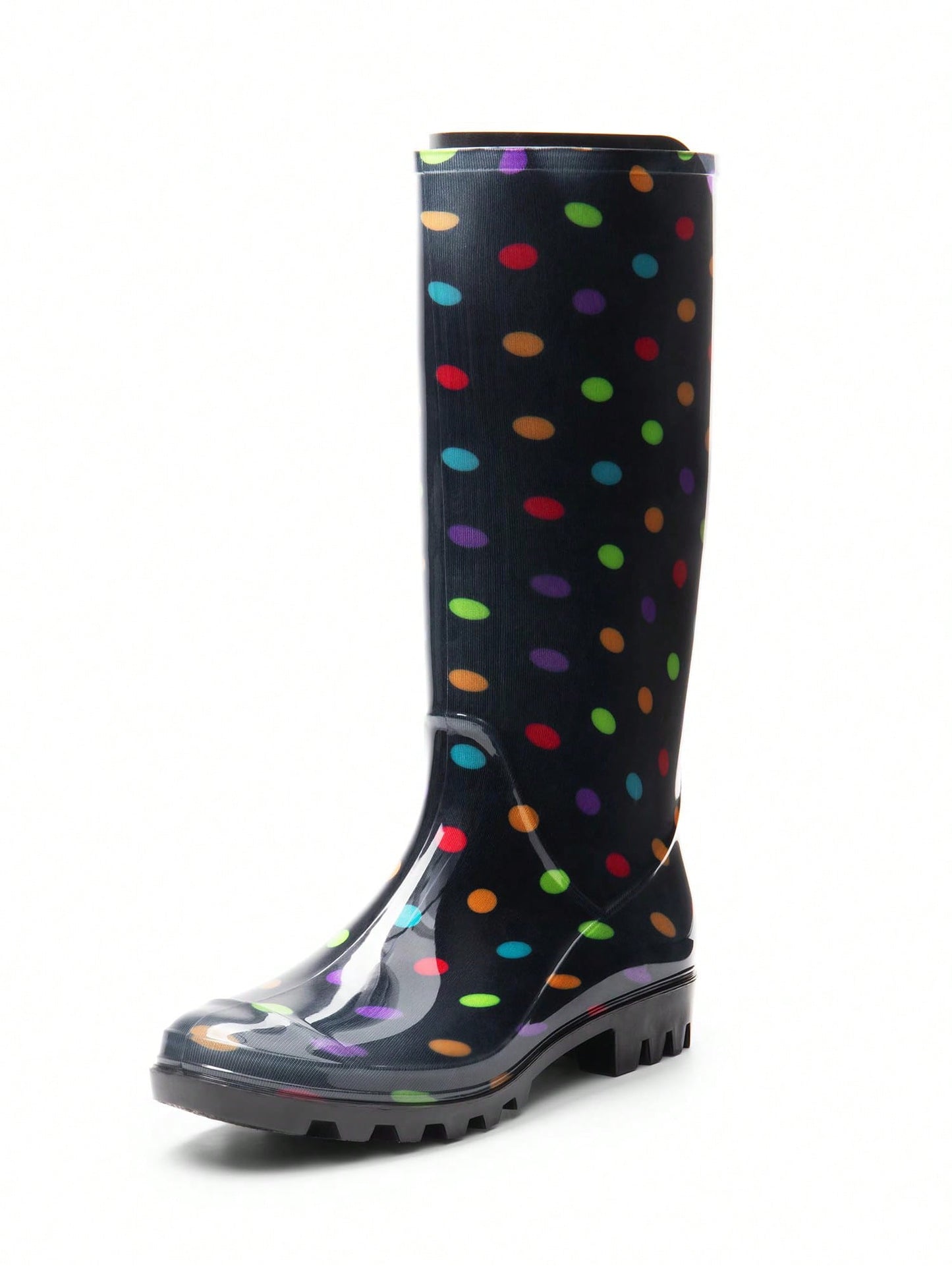 Women Wellington Boots Rain Boots Waterproof Knee High Boots, For Outdoor Garden Hiking Work Black