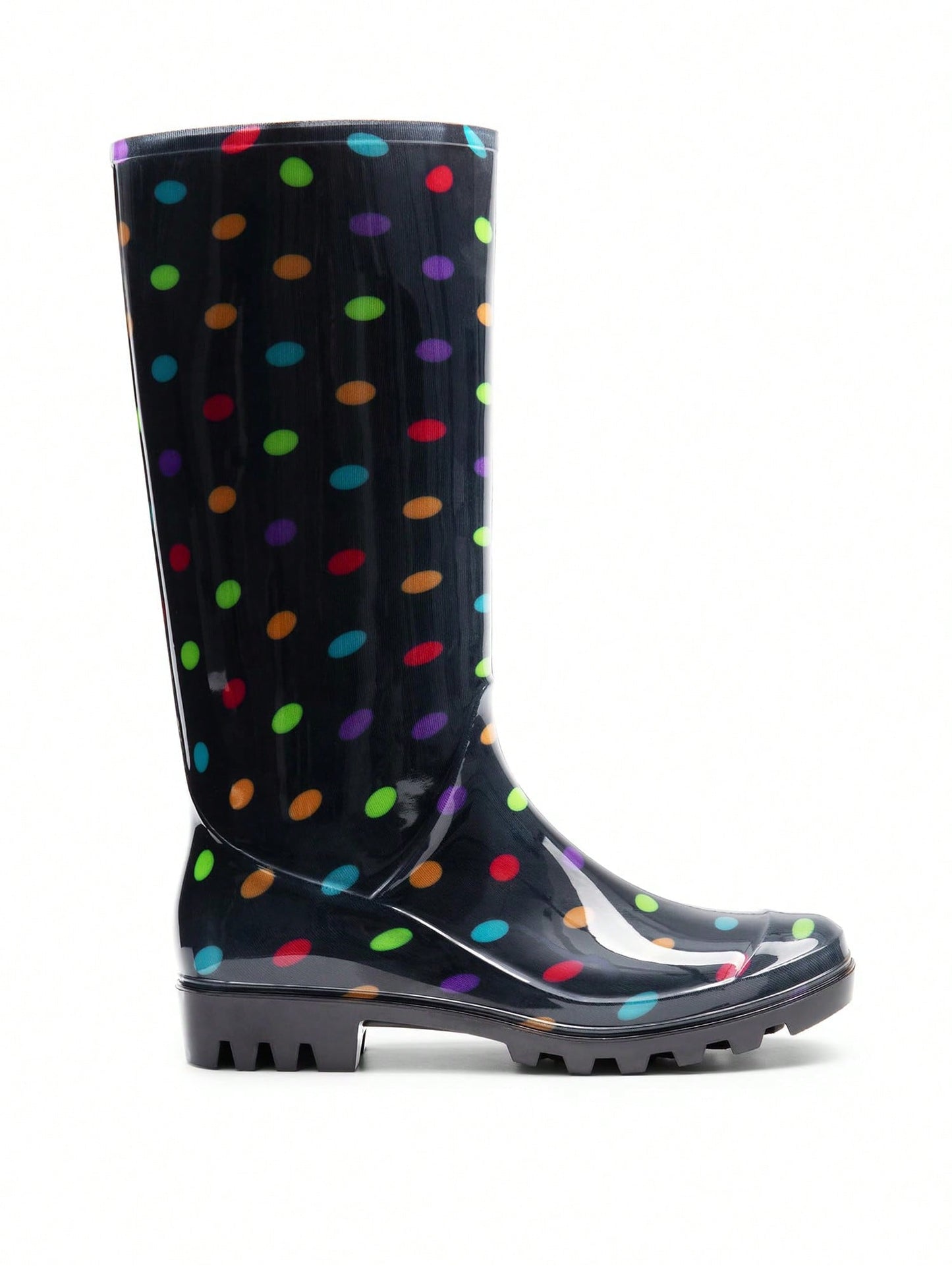 Women Wellington Boots Rain Boots Waterproof Knee High Boots, For Outdoor Garden Hiking Work Black