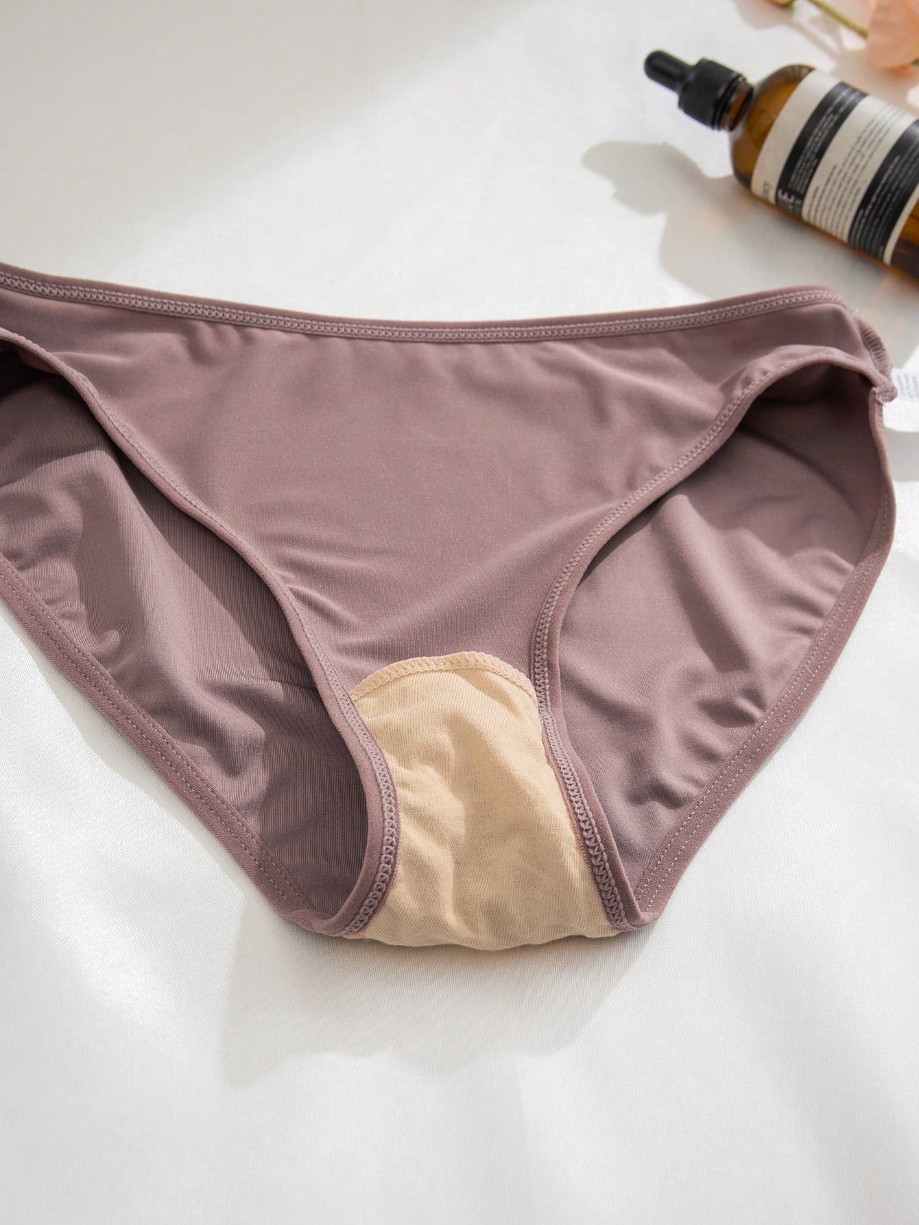 5pcs Women's LOVE Solid Color Comfortable And Breathable Triangle Panties Set Multicolor