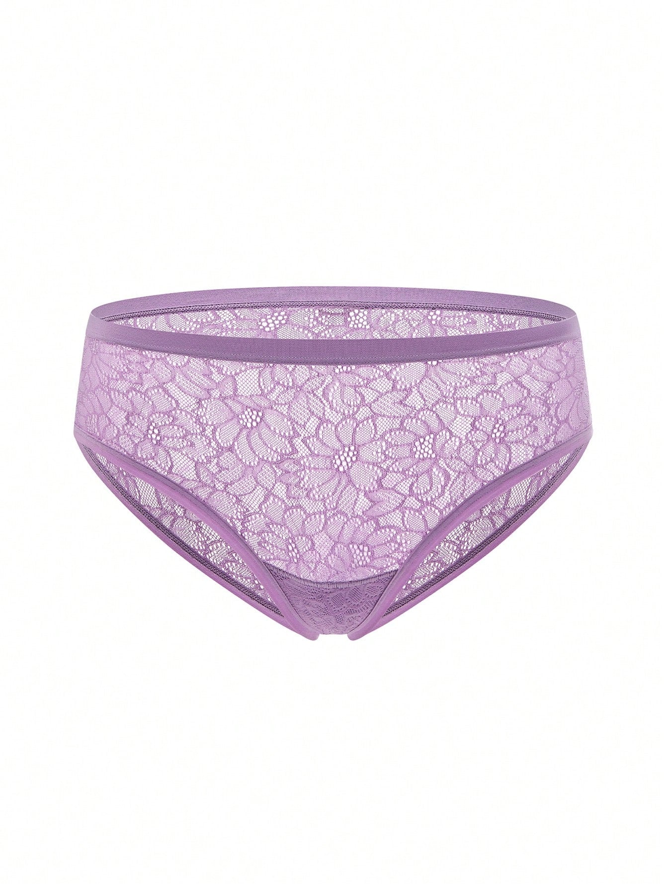 LUVLETTE 3-Pack Lingerie Sexy Mid-Waist Stretchy Comfy Lace Briefs Women Underwear Panties Set Multicolor