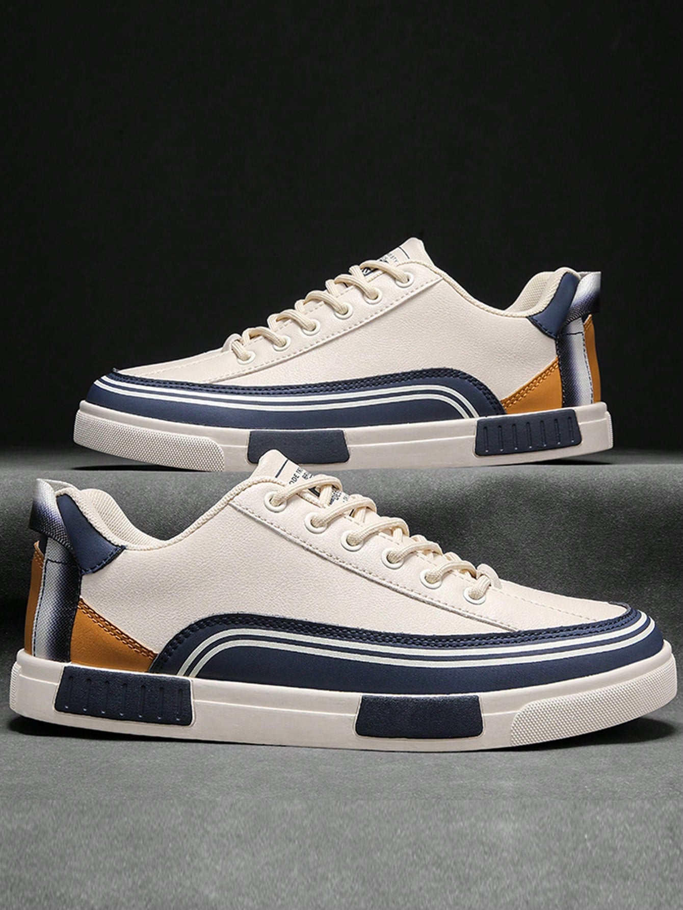 Men's Sport Shoes Summer New Leather Non-Slip Wear-Resistant Flat Comfortable Men's Skate Shoes Large Size 47 Outdoor Casual Men's Hiking Shoes Fashion Luxury Men's Flat Slip-On Sport Shoes Deodorizing Casual Leather Sport Men's Skateboard Shoes Beige