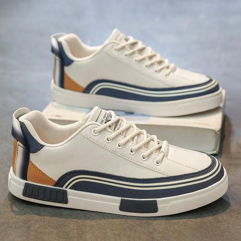 Men's Sport Shoes Summer New Leather Non-Slip Wear-Resistant Flat Comfortable Men's Skate Shoes Large Size 47 Outdoor Casual Men's Hiking Shoes Fashion Luxury Men's Flat Slip-On Sport Shoes Deodorizing Casual Leather Sport Men's Skateboard Shoes Beige