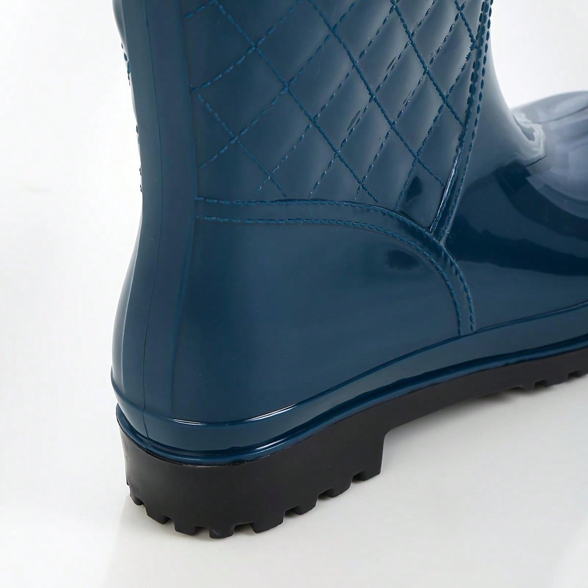 Fashionable Waterproof Reflective Rain Boots, Ankle Length, Fashion Match Mini Skirt Anti-Slip Outdoor Work Shoes For Women Dark Green