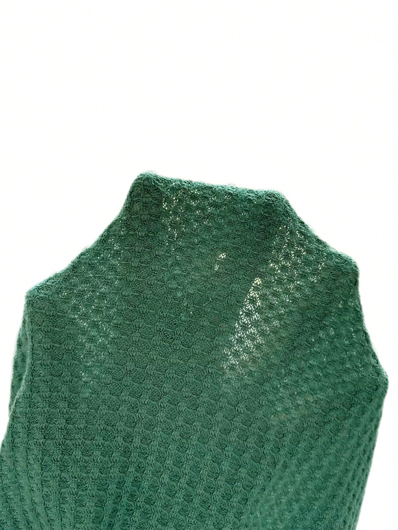 Manfinity Modomio Loose Fit Men's Solid Waffle Knit Short Sleeve Tee Dark Green