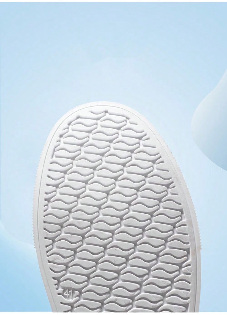 Comfy Non-Slip Skate Shoes For Men's Outdoor Activities - Solid Casual Sneakers White
