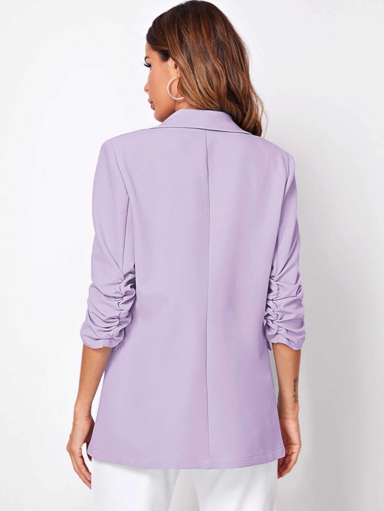 BizChic Women Fashion Spring Classic Lilac Purple Blazer For Daily Commute Lilac Purple