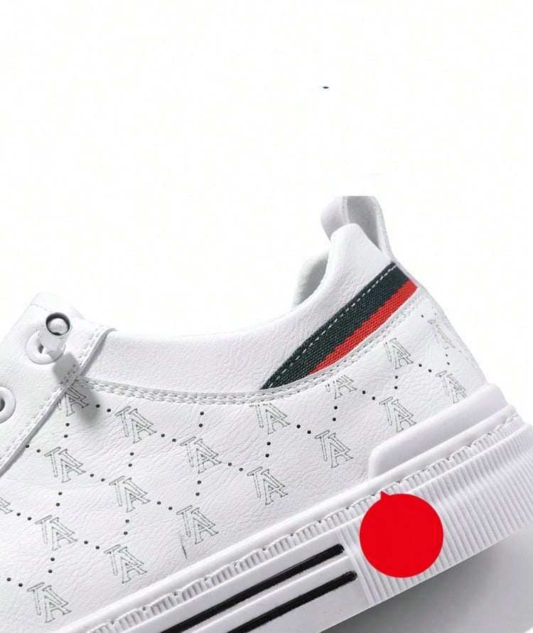 Comfy Non-Slip Skate Shoes For Men's Outdoor Activities - Solid Casual Sneakers White